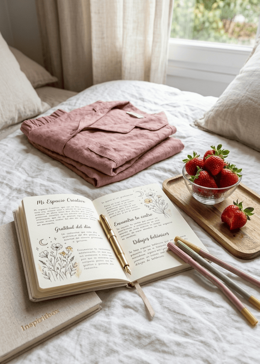 ambiente femenino e introspectivo para empezar tu journal