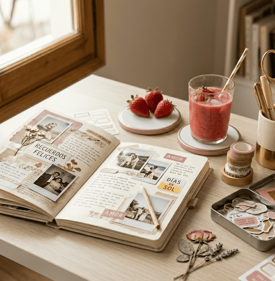 junk journal y texturas